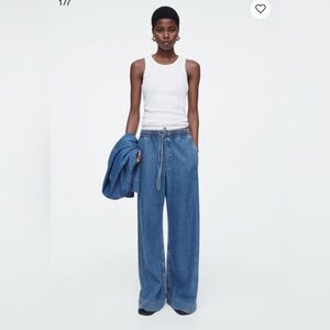 COS Wide Leg Fluid Denim Pants - Size 2